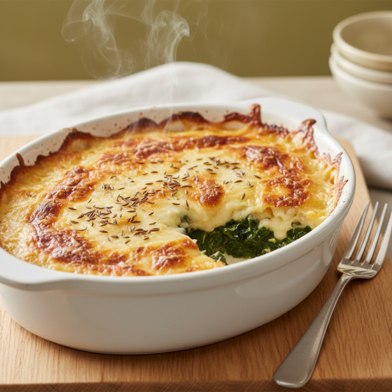 Gratin de Bœuf Haché aux Épinards, Comté & Cumin — Meal Prep du Printemps