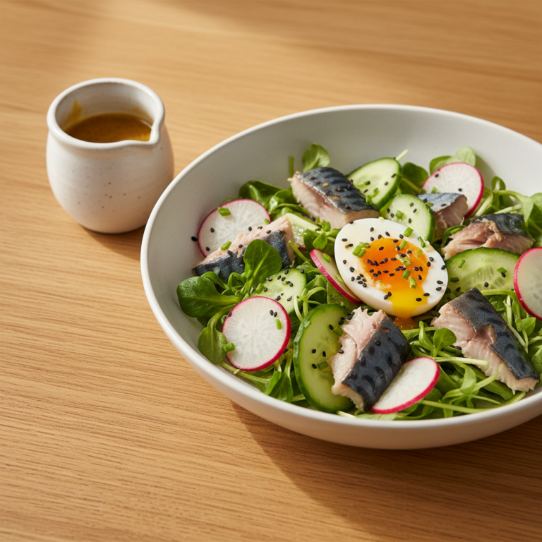 Salade de Maquereau Fumé, Radis & Œufs Mollets — Meal Prep Printemps
