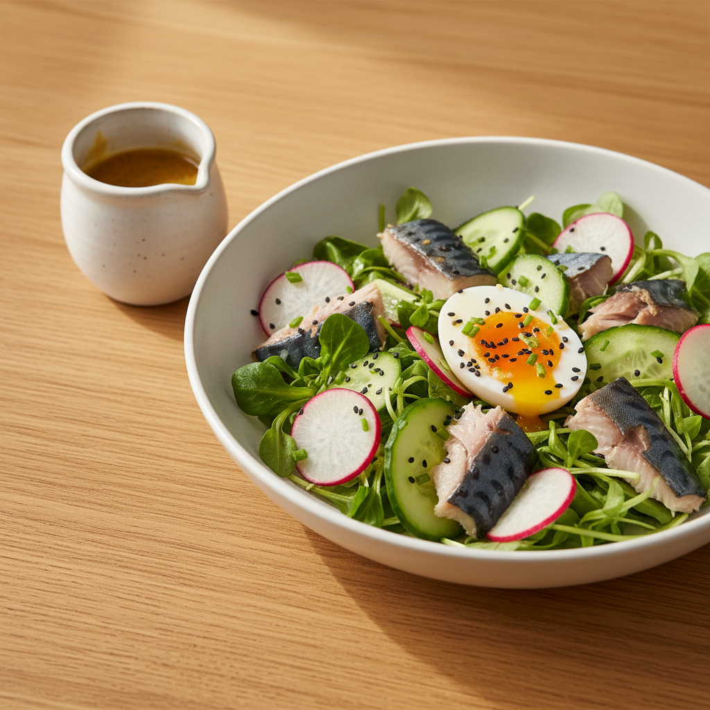 Salade de Maquereau Fumé, Radis & Œufs Mollets — Meal Prep Printemps