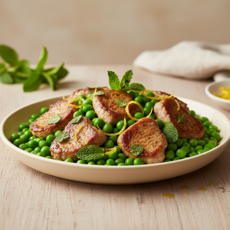 Poêlée d'Agneau aux Petits Pois, Menthe Fraîche & Citron Confit — Meal Prep Printemps