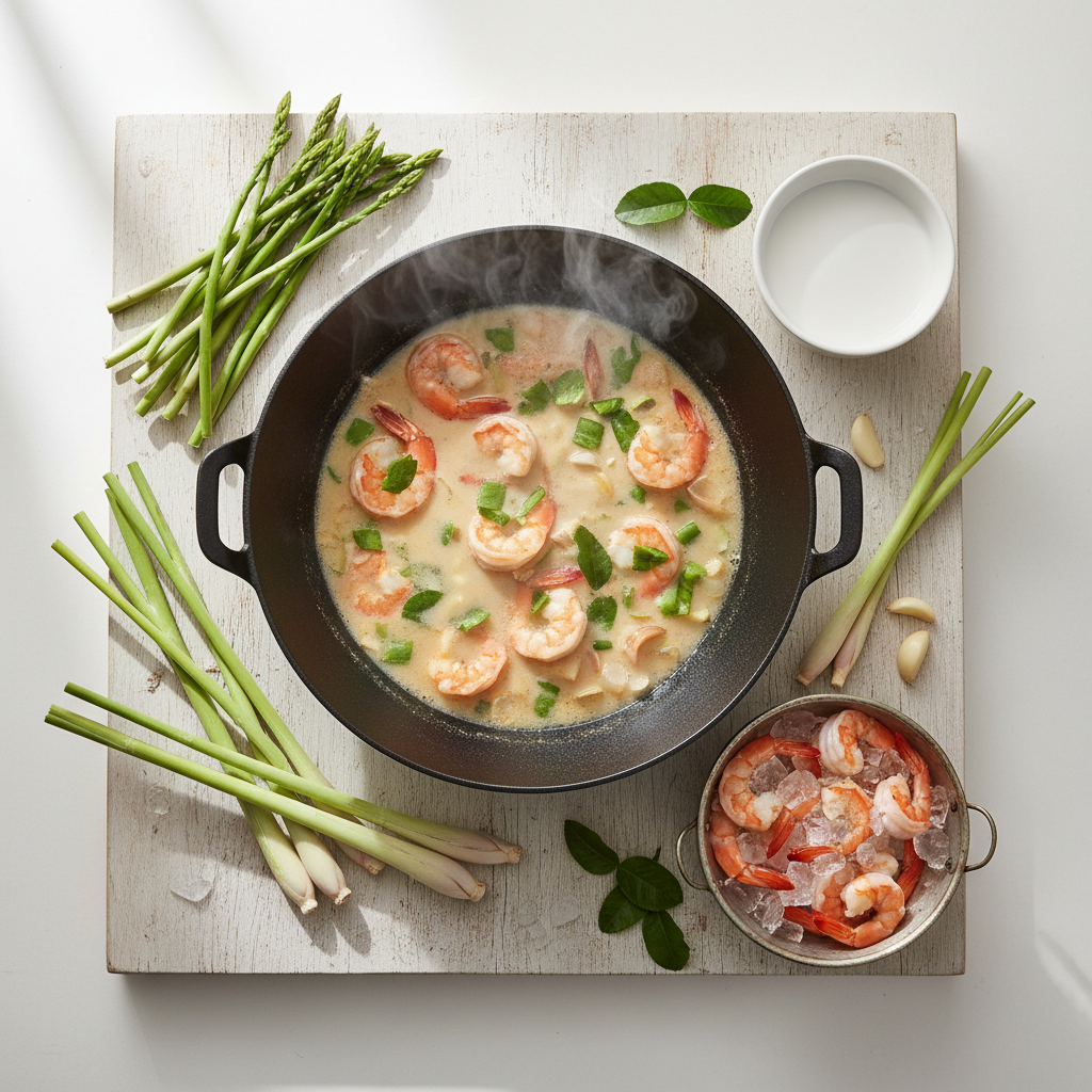 Soupe Thaï aux Crevettes, Lait de Coco & Asperges Printanières — Meal Prep Printemps en cuisine