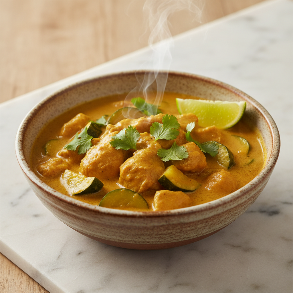 Curry de Poulet au Lait de Coco, Courgettes & Citron Vert — Meal Prep Printemps