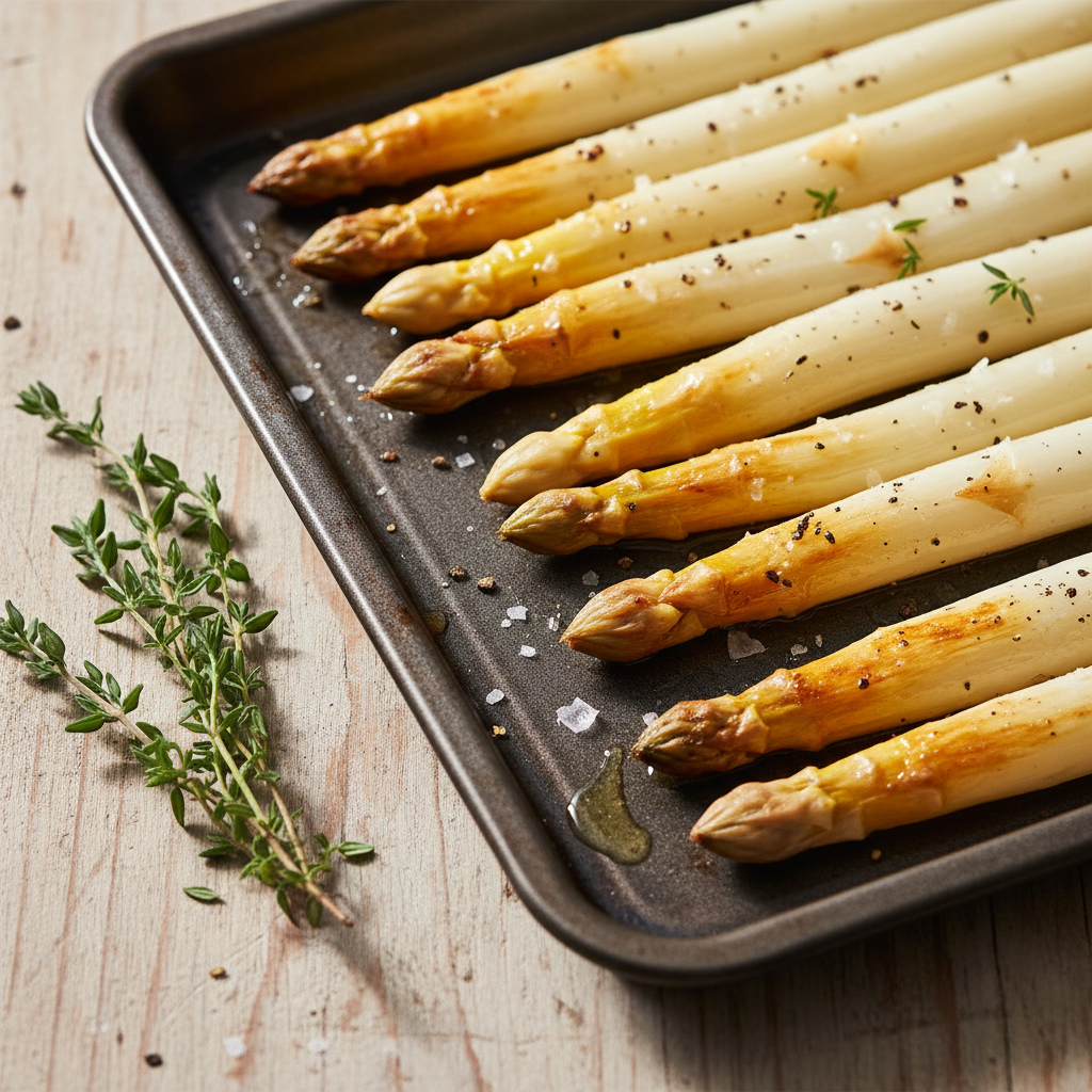 Salade Composée d'Œufs Pochés, Asperges Blanches & Noisettes Grillées — Meal Prep Printemps en cuisine